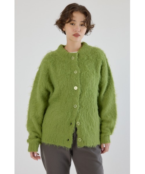 RODEO CROWNS WIDE BOWL(ロデオクラウンズワイドボウル)の「2WAY Fluffyシャギーニットカーディガン(カーディガン/ボレロ・レディース・ライトグリーン/グレー/ライトベージュ・FREE)」の10枚目の写真