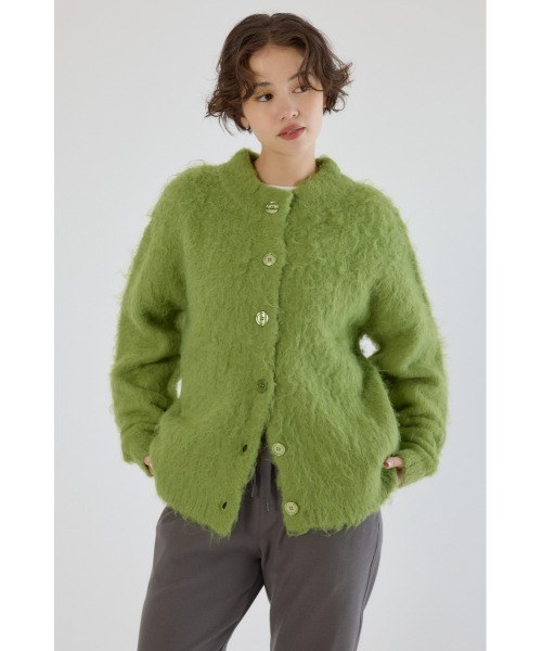 RODEO CROWNS WIDE BOWL(ロデオクラウンズワイドボウル)の「2WAY Fluffyシャギーニットカーディガン(カーディガン/ボレロ・レディース・ライトグリーン/グレー/ライトベージュ・FREE)」の11枚目の写真