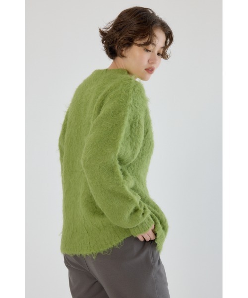 RODEO CROWNS WIDE BOWL(ロデオクラウンズワイドボウル)の「2WAY Fluffyシャギーニットカーディガン(カーディガン/ボレロ・レディース・ライトグリーン/グレー/ライトベージュ・FREE)」の13枚目の写真