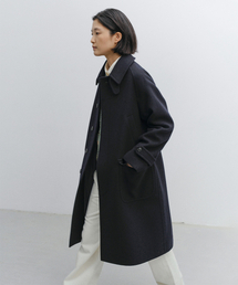 ANOTHER OFFICE WOMEN（アナザー オフィス ウーマン）の「w. Voyager Balmacaan Coat (Dark navy)（チェスターコート・レディース）」