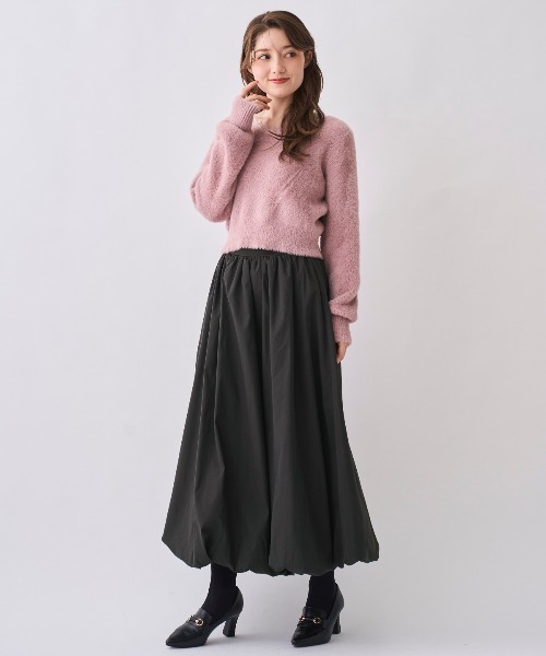 SWINGLE（スウィングル）の「レースネックフェザーニット（ニット/セーター・レディース・ピンク/イエロー/ブルー/オフホワイト・FREE）」の12枚目の写真