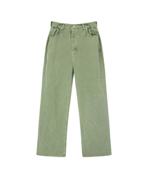 Washed tuck pocket pants - khaki