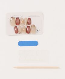 tone（トーン）の「【nanamel】ステンドグラス風ネイル(ショートオーバル)(MA)（ネイルシール/ネイルチップ）」