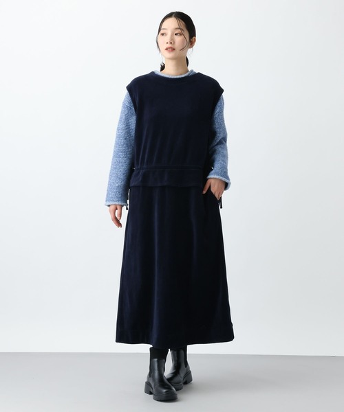 bitnabi ネイビー フリルノースリーブワンピース bitnabi ネイビー フリルノースリーブワンピース bitnabi ネイビー