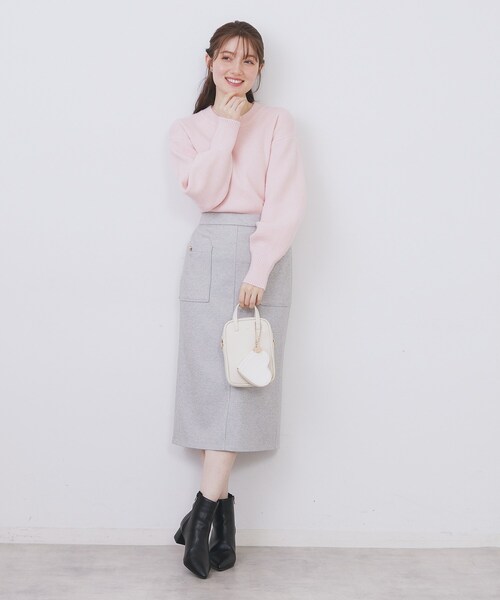 index（インデックス）の「【2WAY】ハートポーチ付きミニショルダーバッグ（ショルダーバッグ・レディース・ブラック/アイボリー/ワインレッド・00）」の6枚目の写真