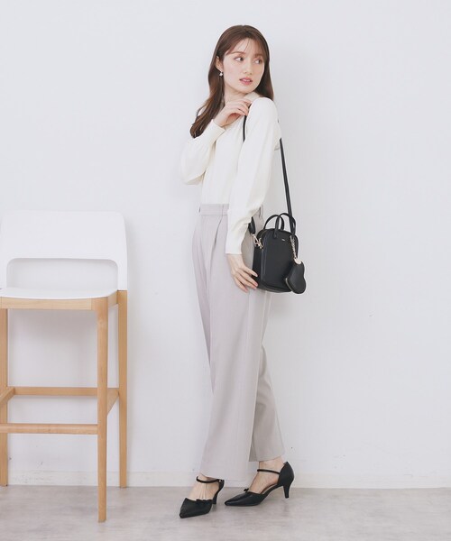 index（インデックス）の「【2WAY】ハートポーチ付きミニショルダーバッグ（ショルダーバッグ・レディース・ブラック/アイボリー/ワインレッド・00）」の8枚目の写真