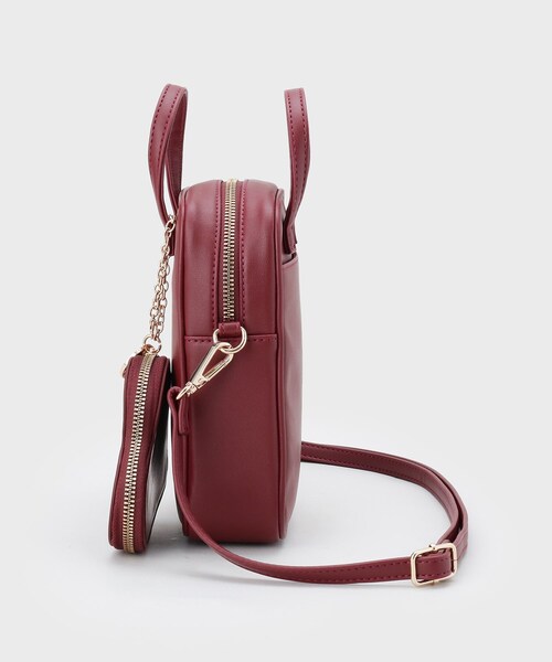 index（インデックス）の「【2WAY】ハートポーチ付きミニショルダーバッグ（ショルダーバッグ・レディース・ブラック/アイボリー/ワインレッド・00）」の13枚目の写真