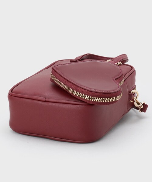 index（インデックス）の「【2WAY】ハートポーチ付きミニショルダーバッグ（ショルダーバッグ・レディース・ブラック/アイボリー/ワインレッド・00）」の15枚目の写真