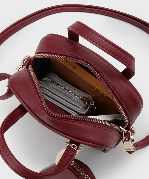 index（インデックス）の「【2WAY】ハートポーチ付きミニショルダーバッグ（ショルダーバッグ・レディース・ブラック/アイボリー/ワインレッド・00）」の19枚目の写真