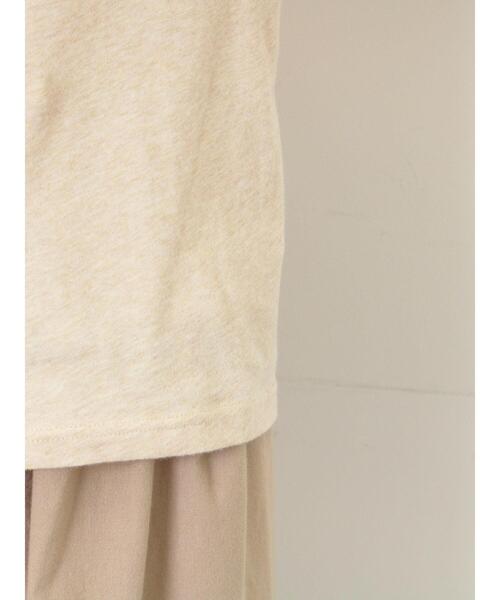 Samansa Mos2（サマンサ モスモス）の「【吸湿発熱】襟レースシャーリングカットソー（Tシャツ/カットソー・レディース・ブラック/ベージュ/オフホワイト・F）」の9枚目の写真