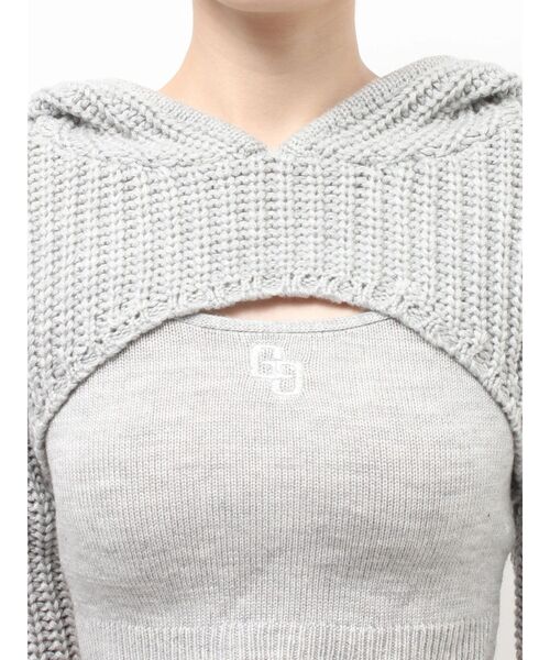 GYDA（ジェイダ）の「GGアンサンブルニットパーカー（ニット/セーター・レディース・ピンク/ブラック/グレー・FREE）」の19枚目の写真