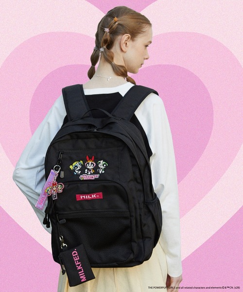 MILKFED.(ミルクフェド)の「THE POWERPUFF GIRLS × MILKFED. BACKPACK(バックパック/リュック・レディース・ブラック・ONE SIZE)」の2枚目の写真