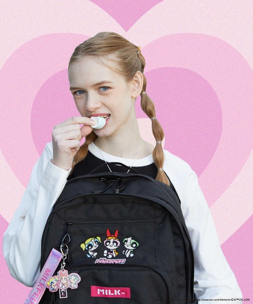 MILKFED.(ミルクフェド)の「THE POWERPUFF GIRLS × MILKFED. BACKPACK(バックパック/リュック・レディース・ブラック・ONE SIZE)」の3枚目の写真