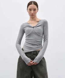 Fano Studios（ファノ ストゥディオズ）の「フロントノットデザイントップス EM25a169【EIGHTHMONTH】（Tシャツ/カットソー）」