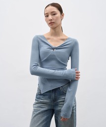 Fano Studios（ファノ ストゥディオズ）の「フロントノットデザイントップス EM25a169【EIGHTHMONTH】（Tシャツ/カットソー）」