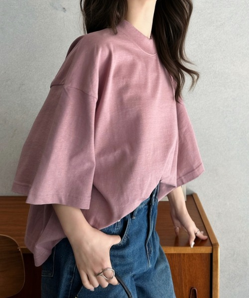 Eclat one(エクラワン)の「【Eclat one】ワイド スリーブ リラックス トップス(Tシャツ/カットソー・レディース・アイボリー/スモークピンク/ブラック・FREE)」の19枚目の写真