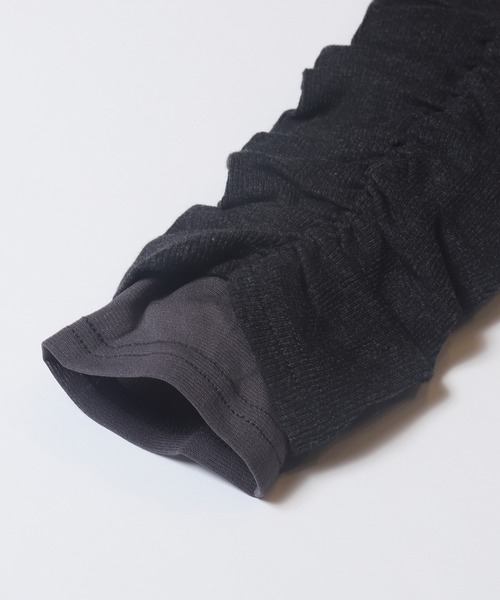 coca（coca）（コカ）の「袖シャーリングレイヤードワンピース（ワンピース・レディース・チャコール/ブラック・L/M/S）」の17枚目の写真