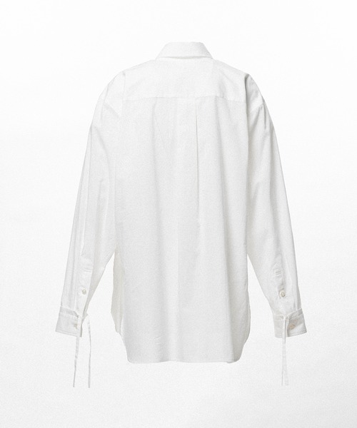 KAMIYA（カミヤ）の「Drawstring Cuff Shirt（シャツ/ブラウス・メンズ・ブラック/ホワイト・S）」の3枚目の写真