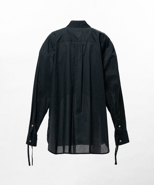 KAMIYA（カミヤ）の「Drawstring Cuff Shirt（シャツ/ブラウス・メンズ・ブラック/ホワイト・S）」の10枚目の写真