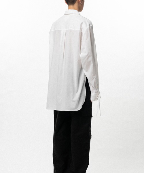 KAMIYA（カミヤ）の「Drawstring Cuff Shirt（シャツ/ブラウス・メンズ・ブラック/ホワイト・S）」の6枚目の写真
