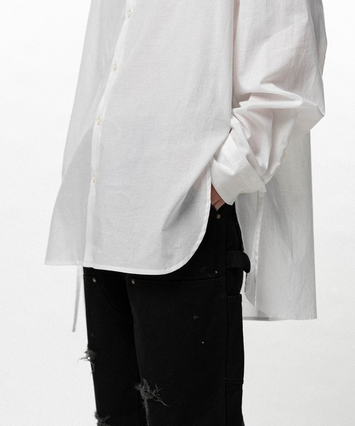 KAMIYA（カミヤ）の「Drawstring Cuff Shirt（シャツ/ブラウス・メンズ・ブラック/ホワイト・S）」の9枚目の写真