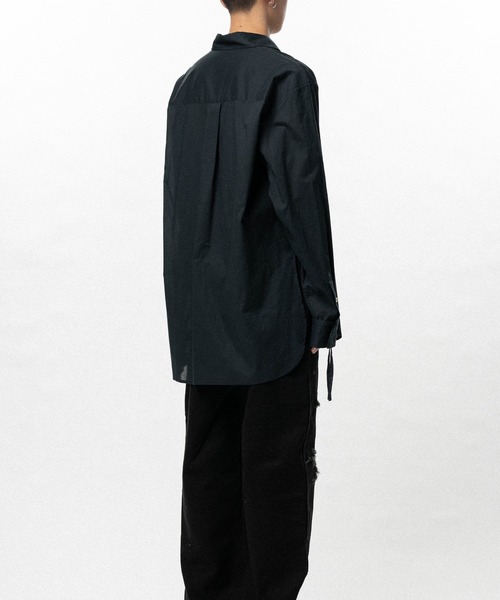 KAMIYA（カミヤ）の「Drawstring Cuff Shirt（シャツ/ブラウス・メンズ・ブラック/ホワイト・S）」の13枚目の写真