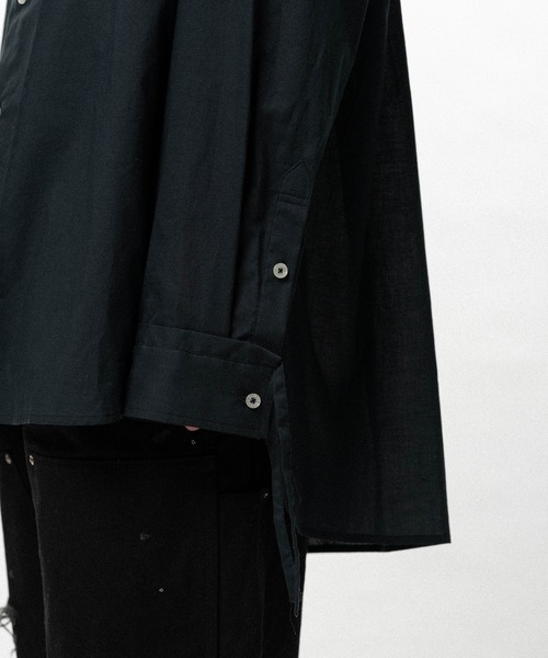 KAMIYA（カミヤ）の「Drawstring Cuff Shirt（シャツ/ブラウス・メンズ・ブラック/ホワイト・S）」の14枚目の写真