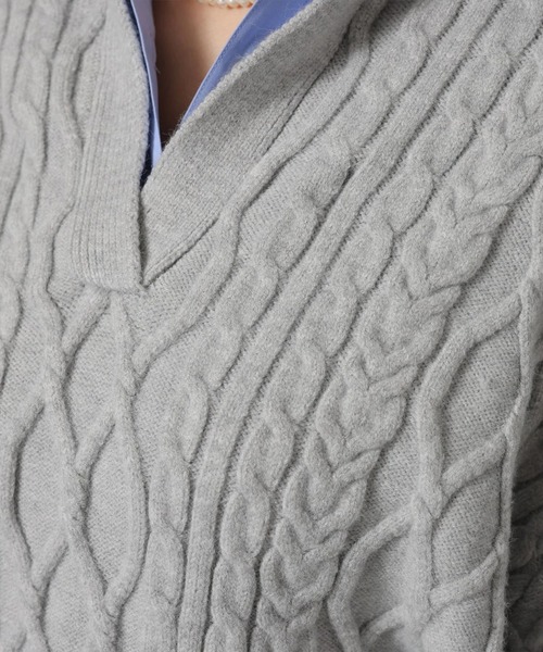 シャツドッキングケーブルニット（ニット/セーター）｜Arpege story