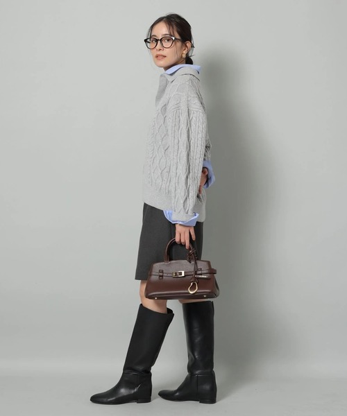 シャツドッキングケーブルニット（ニット/セーター）｜Arpege story