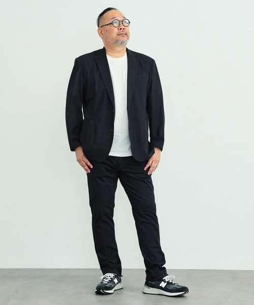 EDWIN（エドウィン）の「【大きいサイズ】デニスラ スリムテーパードパンツ スラックス デニムパンツ ビジネスカジュアル 洗える（スラックス・メンズ・ブラック/グレー/インディゴブルー・40/42/44/46/48/50）」の3枚目の写真