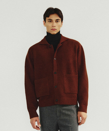 J'RIUM（ジェイリウム）の「クルース メリノウールカラー カーディガン ブラウン（ニット/セーター）」