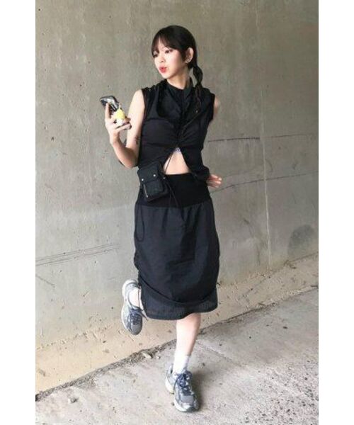 PIECEMAKER(ピースメーカー)の「TS NYLON SHIRRING VEST (BLACK)(ベスト・レディース・その他・FREE)」の9枚目の写真