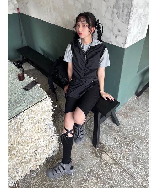 PIECEMAKER(ピースメーカー)の「TS NYLON SHIRRING VEST (BLACK)(ベスト・レディース・その他・FREE)」の11枚目の写真