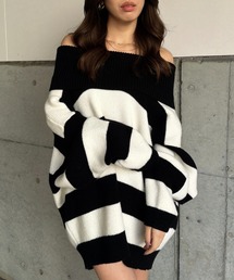 EGOIST | 2WAYボーダーニットトップス(ニット/セーター)