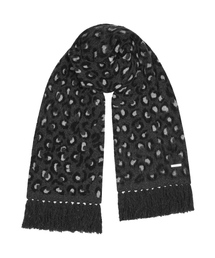 NOT KNOWING（ノットノーイング）の「Leopard Alpaca Muffler (GREY)（マフラー）」