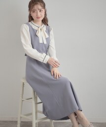 couture brooch | 【洗える・ハレの日・通勤】ハートネック フレアージャンスカ(ワンピース)