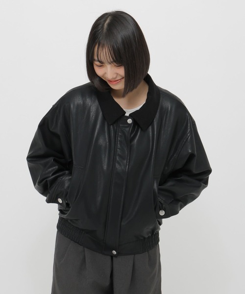 skep ショートブルゾン　黒 変形ショートブルゾン：黒［JK13BZBK］ | skep-online shop