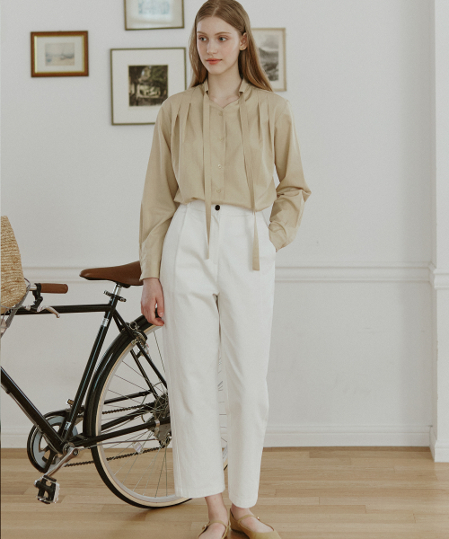 NONLOCAL(ノンローカル)の「Tomboy Cotton pants - Off White(その他パンツ・レディース・その他・S/M)」の1枚目の写真