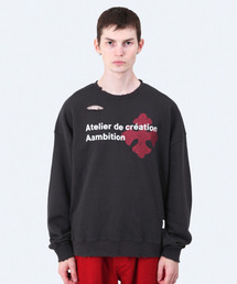 AAMBITION（アアンビション）の「アトリエクロススウェットシャツ（チャコール）（スウェット）」