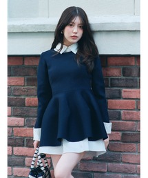 SNIDEL | シャツレイヤードニットチュニック(その他トップス)