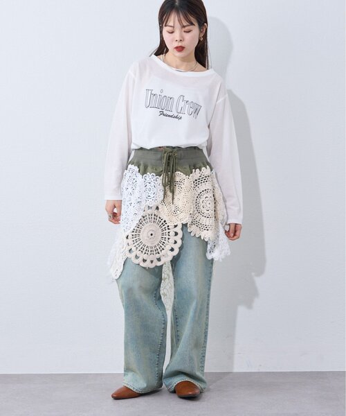 etsinta（エシンタ）の「インスタライブで大反響!!【etsinta】2wayレースミリタリーミニスカート（スカート・レディース・カーキ・ONE SIZE）」の9枚目の写真