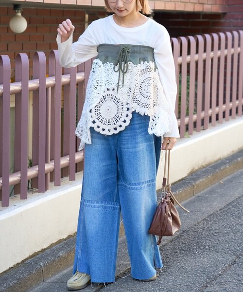 etsinta（エシンタ）の「インスタライブで大反響!!【etsinta】2wayレースミリタリーミニスカート（スカート・レディース・カーキ・ONE SIZE）」の21枚目の写真