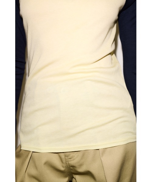 THROW by SLY（スローバイスライ）の「THROW FINE TOUCH RAGLAN L/S TOPS  ファインタッチラグランロングスリーブトップス 冬服 春服（Tシャツ/カットソー・レディース・ネイビー/レッド・FREE）」の9枚目の写真