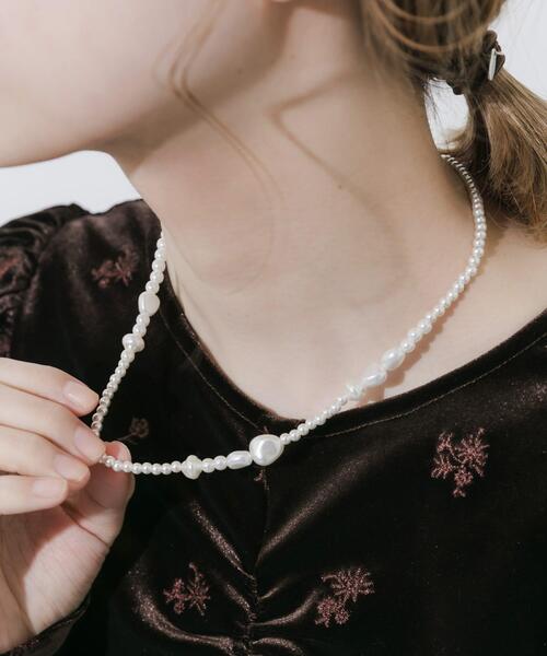 SMELLY（スメリー）の「ミックスパールネックレス（ネックレス・レディース・ホワイト・-）」の3枚目の写真