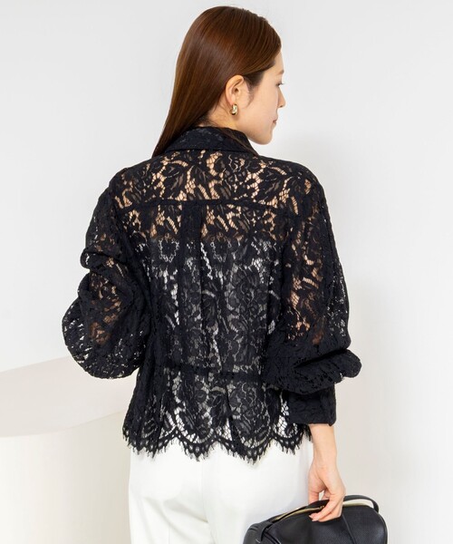 NOLLEY’S（ノーリーズ）の「ウォッシャブルレースシャツ（シャツ/ブラウス・レディース・ホワイト/ブラック・38）」の15枚目の写真