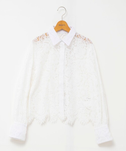 NOLLEY’S（ノーリーズ）の「ウォッシャブルレースシャツ（シャツ/ブラウス・レディース・ホワイト/ブラック・38）」の14枚目の写真