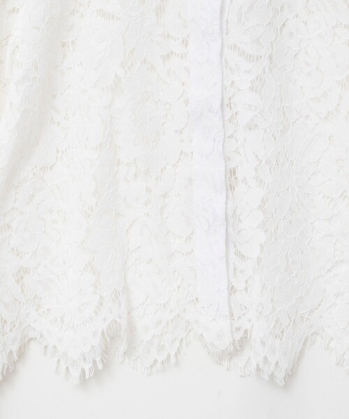 NOLLEY’S（ノーリーズ）の「ウォッシャブルレースシャツ（シャツ/ブラウス・レディース・ホワイト/ブラック・38）」の12枚目の写真