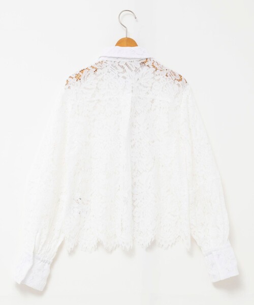 NOLLEY’S（ノーリーズ）の「ウォッシャブルレースシャツ（シャツ/ブラウス・レディース・ホワイト/ブラック・38）」の10枚目の写真
