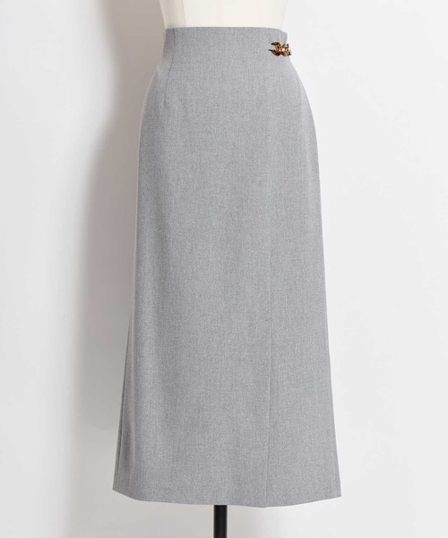 NOELA（ノエラ）の「パーツデザインペンシルスカート（スカート・レディース・グレー/オフホワイト/モカ・S/M）」の3枚目の写真