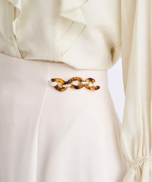 NOELA（ノエラ）の「パーツデザインペンシルスカート（スカート・レディース・グレー/オフホワイト/モカ・S/M）」の8枚目の写真